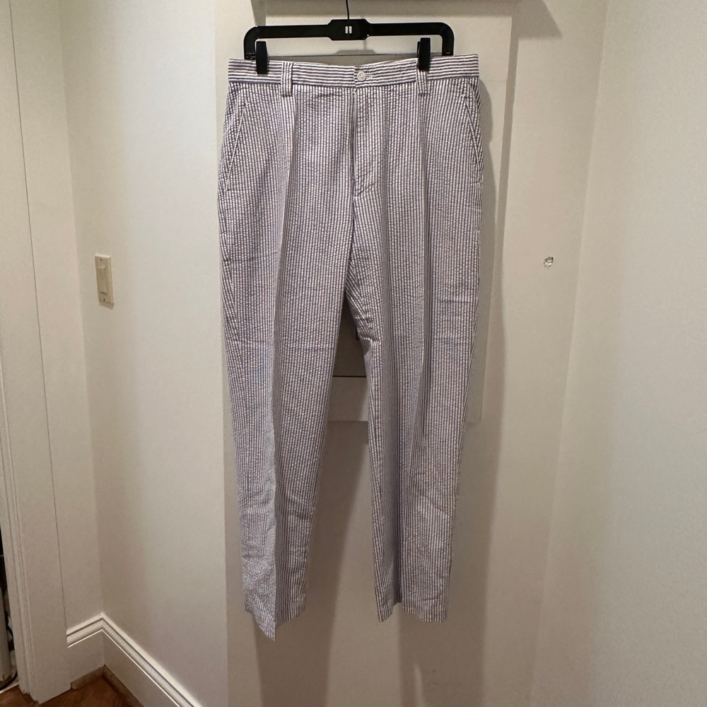 Classic Striped Seersucker Men's Pants